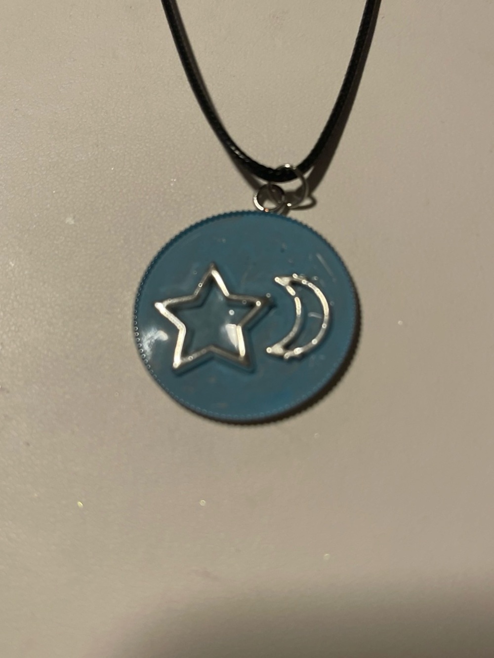 Blue Star & Moon Pendant Necklace